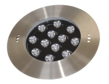 چراغ توکار استخری استیل 36وات فولکالر(RGB) برند  LEDMAN