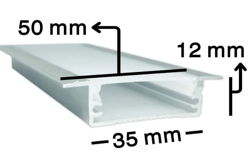 لاینر توکار کنافی ۱۲ میل (دو لاین) ( برحسب متر )