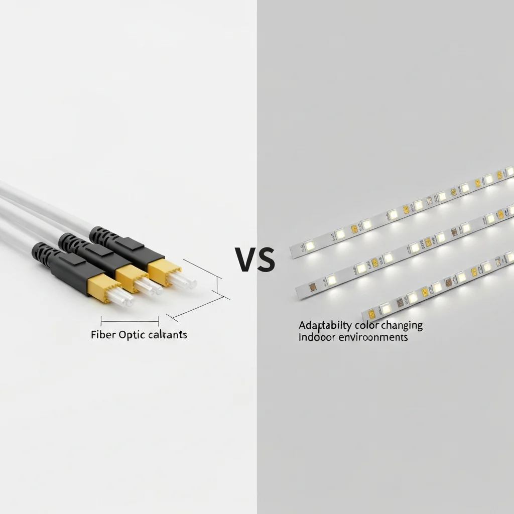 Comparison of fiber optic cables and LED strip lights