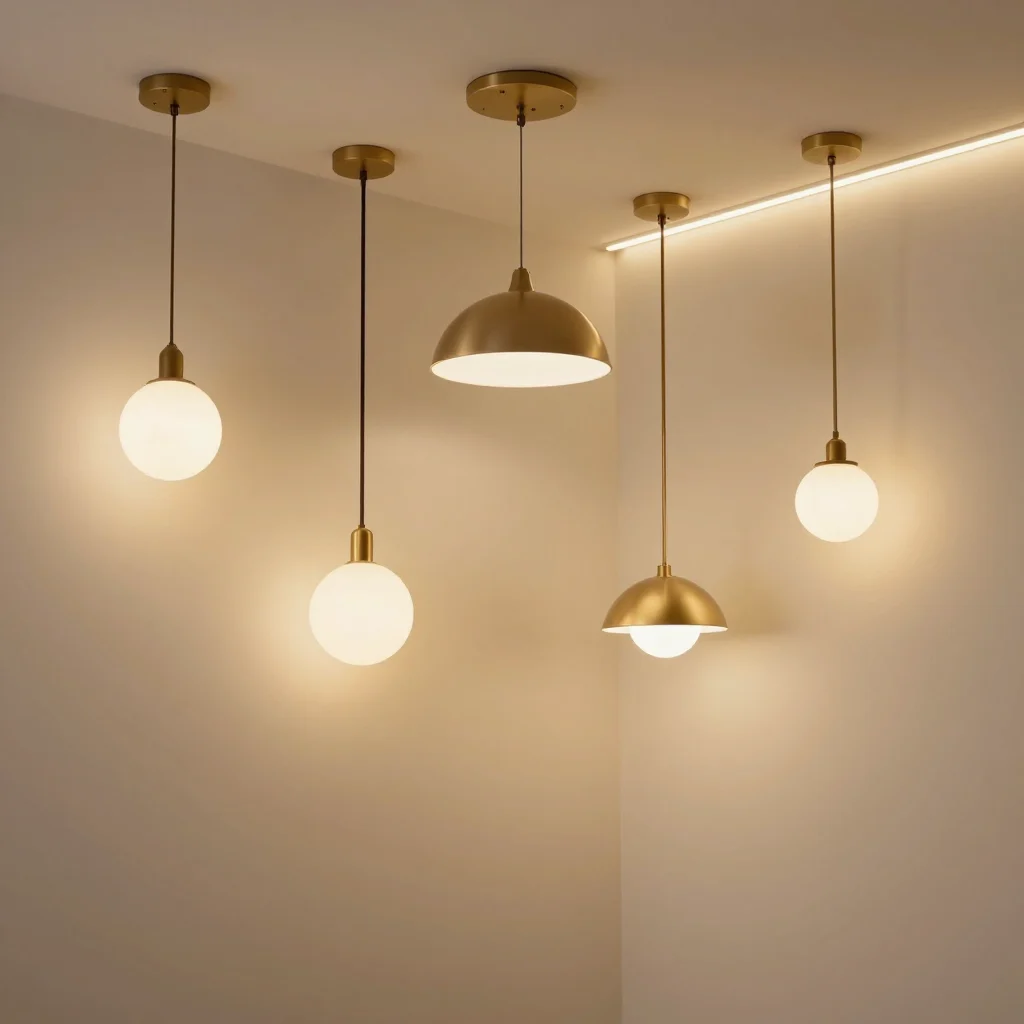 Decorative lighting in a modern interior