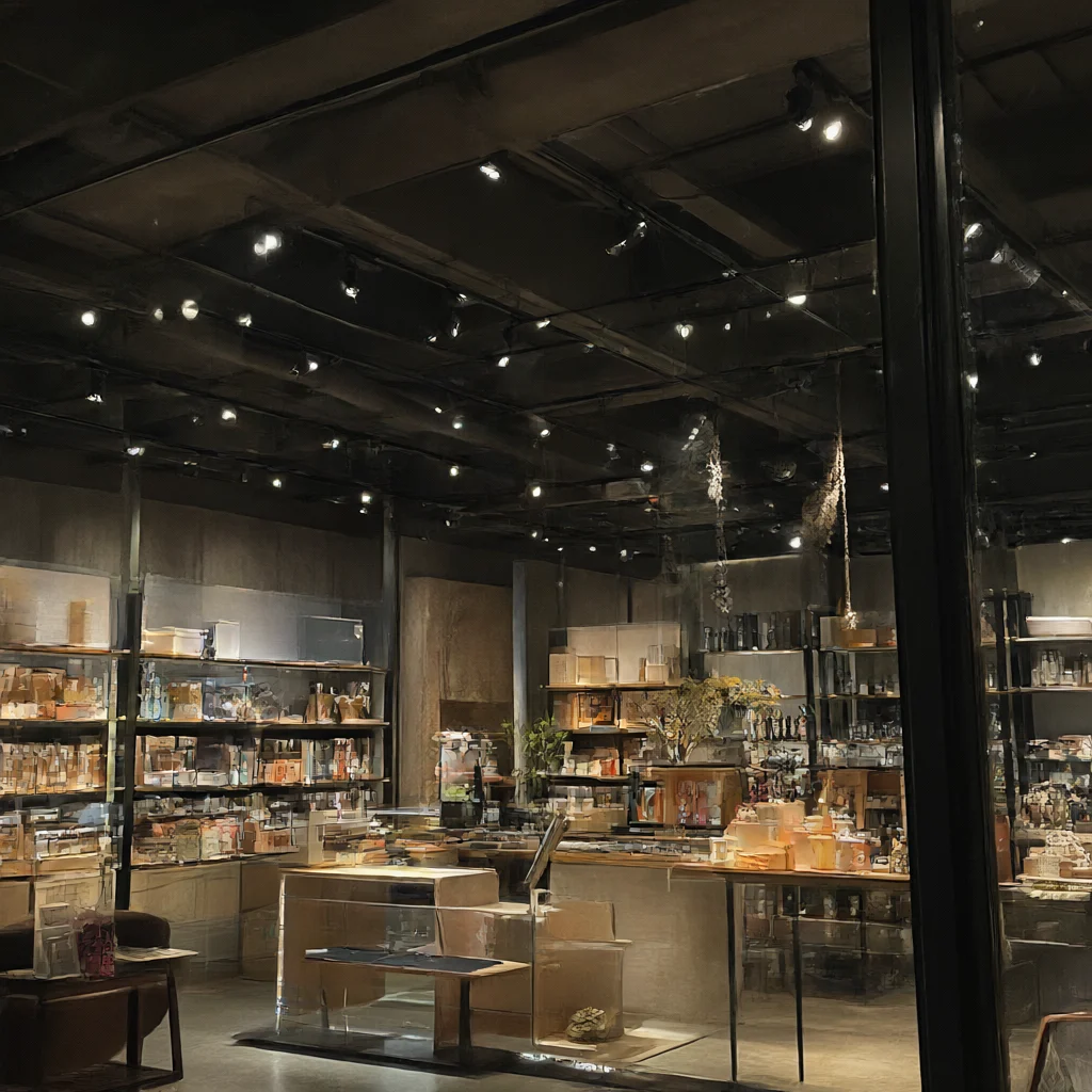 Modern retail store with attractive lighting